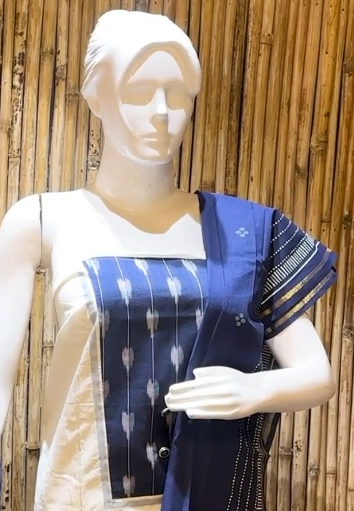 Pure cotton ikkat three piece suit
