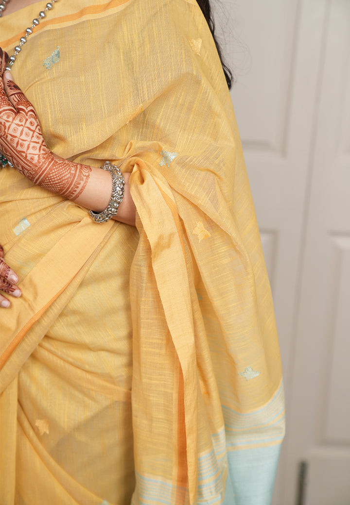 Cotton Silk, Jamdani Saree with Blouse