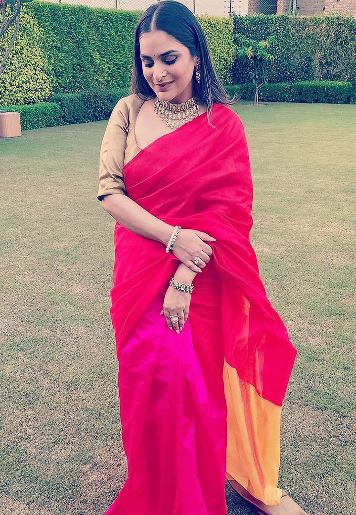 Pure Silk, Lightweight, Vibrant Saree