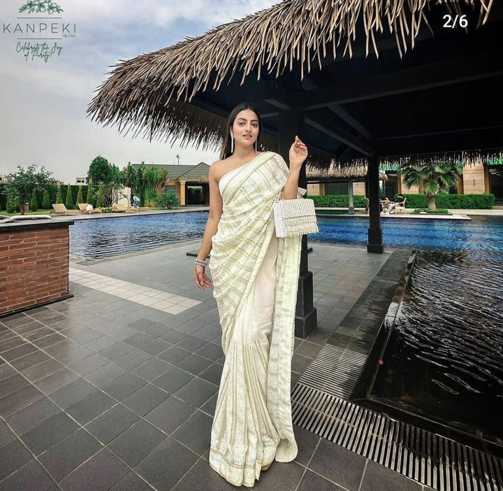 Pre draped satee Georgette  saree