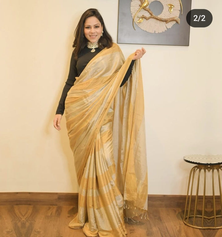 Tissue silk saree with blouse