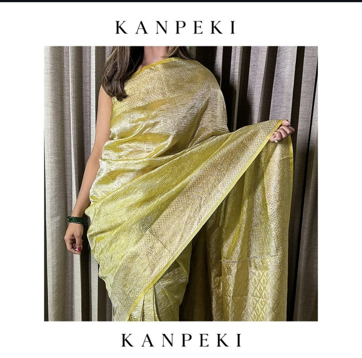 Crushed tissue  saree